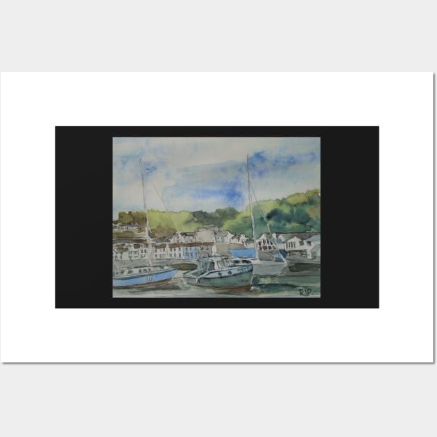 Boats in Fishguard Harbour Wall Art by bobpetcher